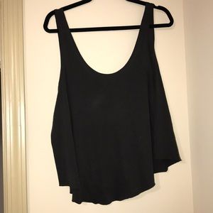 Black flowy tank